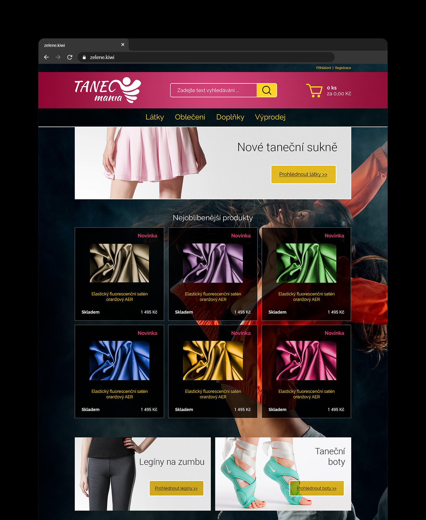 Webdesign - Tanec Mania